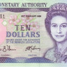 10 долларов 1989 года. Бермудские острова. р36