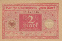 Банкнота 2 марки 01.03.1920 года. Германия. р59