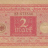 2 марки 01.03.1920 года. Германия. р59