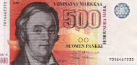 500 марок 1986 года. Финляндия. р120(6)