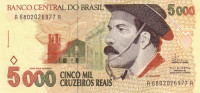 Банкнота 5000 крузейро 1993 года. Бразилия. р241