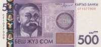 Банкнота 500 сом 2016 года. Киргизия. р28а