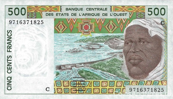 500 франков 1997 года. Буркина-Фасо.  р310Cg