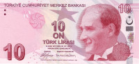 10 лир 2009 года. Турция. р223а