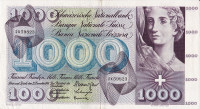 1000 франков 1961 года. Швейцария. р52е(1)