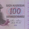 100 марок 1976 года. Финляндия. р109а(67)