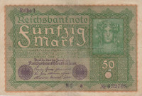 Банкнота 50 марок 24.06.1919 года. Германия. р66(1)