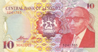Банкнота 10 малоти 1990 года. Лесото. р11a