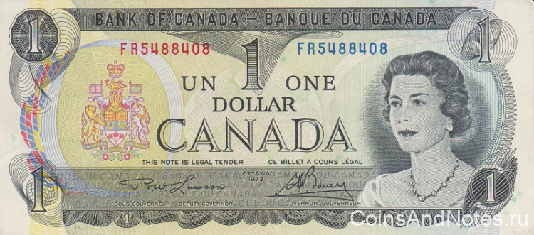 1 доллар 1973 года. Канада. р85а(1)