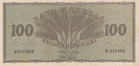Банкнота 100 марок 1955 года. Финляндия. р91а(1)