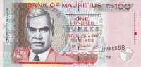 Банкнота 100 рупий 2009 года. Маврикий. р56с