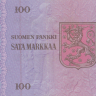 100 марок 1976 года. Финляндия. р109а(36)