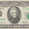 20 долларов 1985 года. США. р477(L)