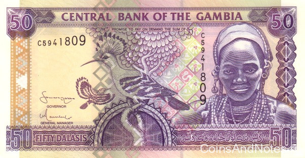 50 даласи 2001-2005 годов. Гамбия. р23c