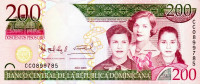 Банкнота 200 песо 2009 года. Доминиканская республика. р178b