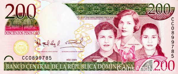 200 песо 2009 года. Доминиканская республика. р178b