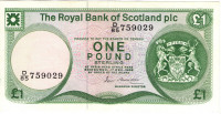 1 фунт 17.12.1986 года. Шотландия. р341Аb