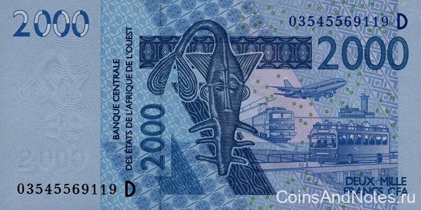 2000 франков 2003 года. Мали. р416Da