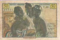 50 франков 1956 года. Французская Западная Африка. р45