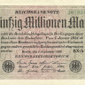 50 миллионов марок 01.09.1923 года. Германия. р109с