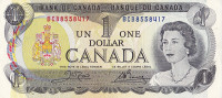 1 доллар 1973 года. Канада. р85с