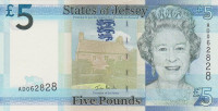Банкнота 5 фунтов 2010 года. Джерси. р33
