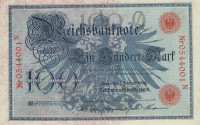 100 марок 07.02.1908 года. Германия. р33a