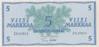 5 марок 1963 года. Финляндия. р99а(70)