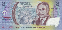 Банкнота 2 тала 1990 года. Самоа. р31e