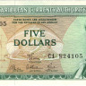 5 долларов Карибских островов 1965 года р14е(2)