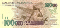 100 000 крузейро 1992-1993 годов. Бразилия. р235b