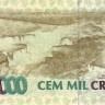 100 000 крузейро 1992-1993 годов. Бразилия. р235b