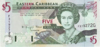 5 долларов 1994 года. Карибские острова. р31g