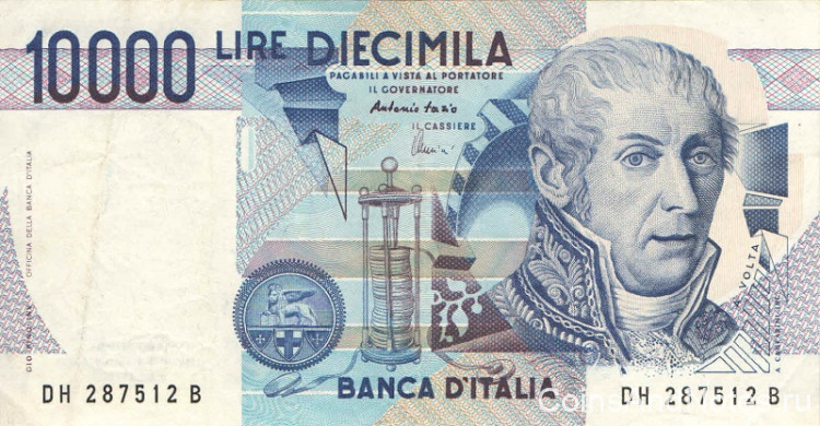 10000 лир 1984 года. Италия. р112d