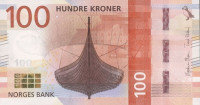 100 крон 2016 года. Норвегия. р54