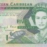 5 долларов 1993 года. Карибские острова. р26А