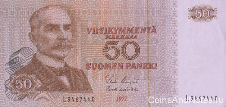 50 марок 1977 года. Финляндия. р108а(32)