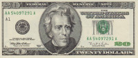 20 долларов 1996 года. США. р501(А1). Серия АА