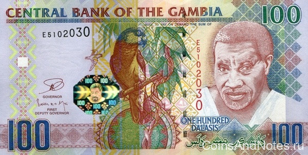 100 даласи 2006-2013 годов. Гамбия. р29c