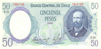 50 песо 1981 года. Чили. р151b