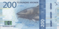 200 крон 2016 года. Норвегия. р 55