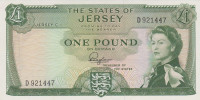1 фунт 1963 года. Джерси. р8а