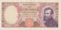 Банкнота 10000 лир 1970 года. Италия. р97е