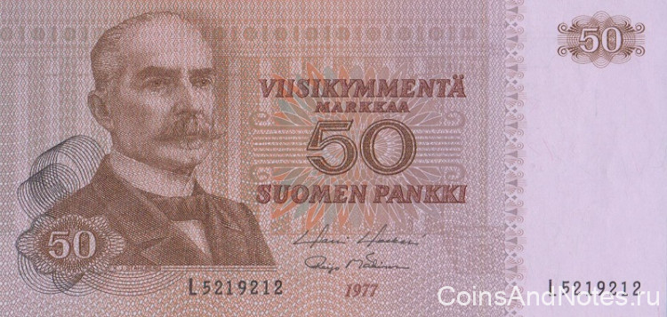 50 марок 1977 года. Финляндия. р108а(65)