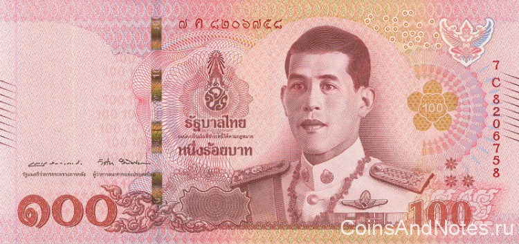 100 бат 2018 года. Тайланд. р137b(1)