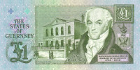 Банкнота 1 фунт 1991-2016 годов. Гернси. р52b