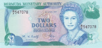 Банкнота 2 доллара 06.06.1997 года. Бермудские острова. р40Ab