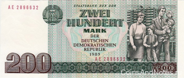 200 марок 1985 года. ГДР. р32