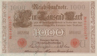 Банкнота 1000 марок 21.04.1910 года. Германия. р44b(U)