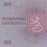 100 марок 1963 года. Финляндия. р106а(55)
